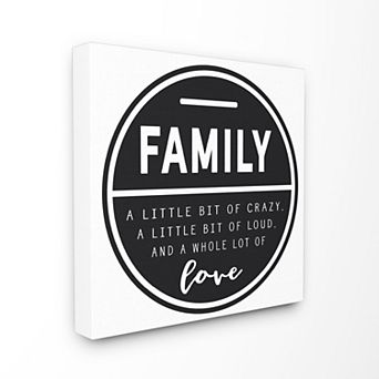 Stupell Home Decor Family Crazy Canvas Wall Art