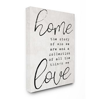 Stupell Home Decor Home Love Canvas Wall Art