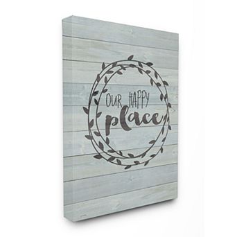 Stupell Home Decor Our Happy Place Canvas Wall Art
