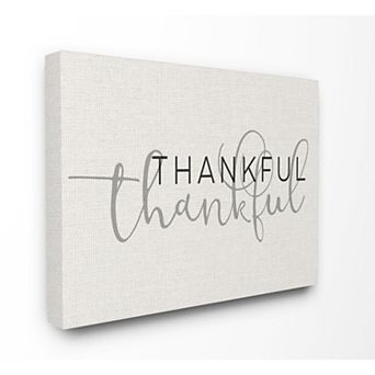 Stupell Home Decor Thankful Canvas Wall Art