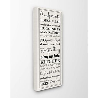 Stupell Home Decor Grandparents House Canvas Wall Art