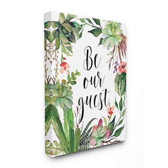 Stupell Home Decor Be Our Guest Canvas Wall Art