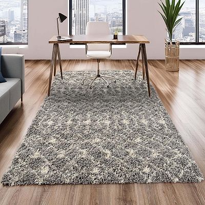 Unique Loom Moroccan Trellis Shag Col...