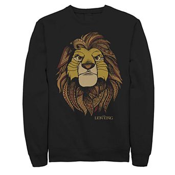 Juniors Lion King Geometric Grown Up Simba Fleece Top