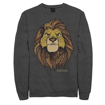 Juniors Lion King Geometric Grown Up Simba Fleece Top
