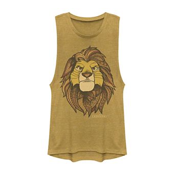 Juniors Lion King Geometric Grown Up Simba Muscle Tank Top