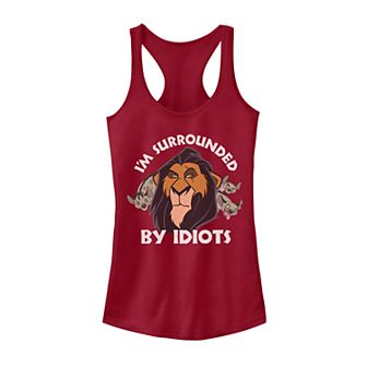 Juniors Lion King Surly Scar Surrounded By Idiots Tank Top