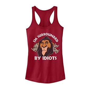 Juniors Lion King Surly Scar Surrounded By Idiots Tank Top