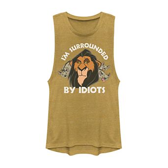 Juniors Lion King Scar Surrounded By Idiots Muscle Tank Top