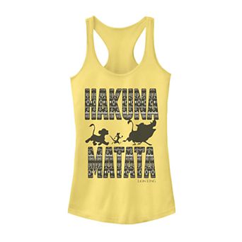 Juniors Lion King Geometric Hakuna Matata Silhouette Tank Top