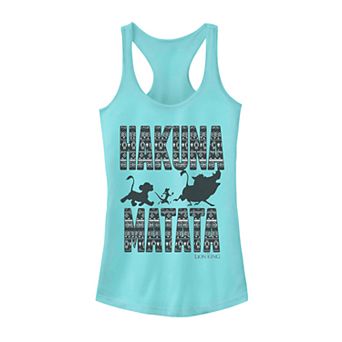 Juniors Lion King Geometric Hakuna Matata Silhouette Tank Top