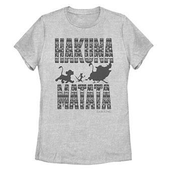 Juniors Lion King Geometric Hakuna Matata Silhouette Tee
