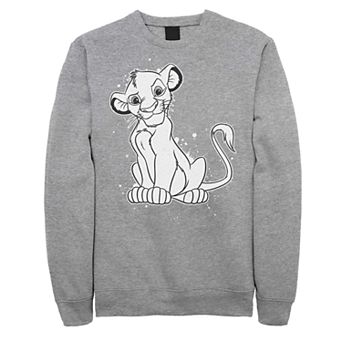 Juniors Lion King Young Simba Paint Splatter Fleece Top