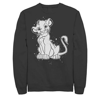 Juniors Lion King Young Simba Paint Splatter Fleece Top