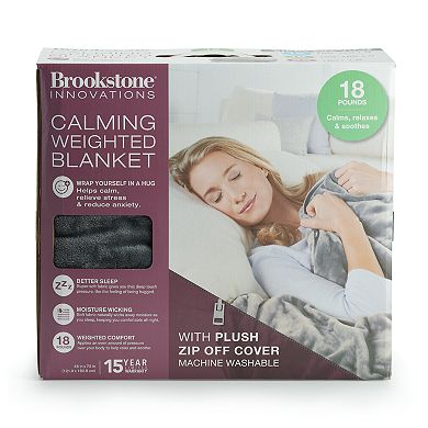 Brookstone Calming Weighted Throw Blanket