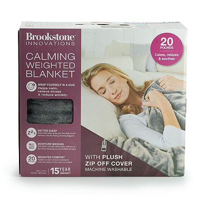 Brookstone Calming Weighted Throw Blanket