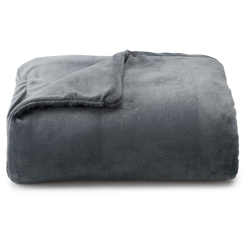 Brookstone Calming Weighted Throw Blanket, Grey, 20 LBS