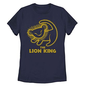 Juniors' Disney's Lion King Baby Simba Drawing Tee