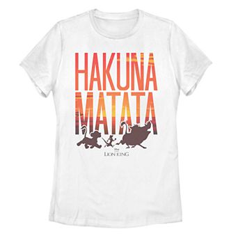 Juniors' Disney's Lion King Hakuna Matata Sunset Tee