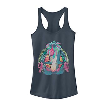 Juniors' Disney's Lion King Geometric Meditating Rafiki Tank Top