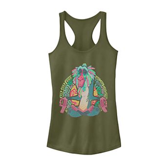 Juniors' Disney's Lion King Geometric Meditating Rafiki Tank Top
