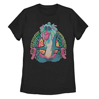 Juniors' Disney's Lion King Geometric Meditating Rafiki Tee
