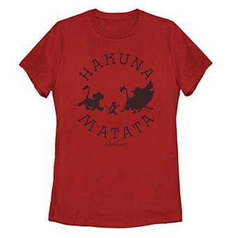 Juniors' Disney's Lion King Hakuna Matata Silhouette Tee
