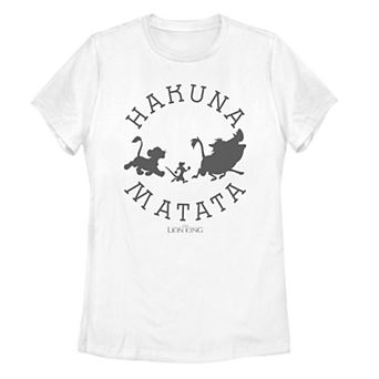 Juniors' Disney's Lion King Hakuna Matata Silhouette Tee