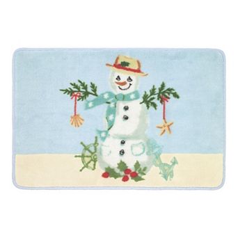 Avanti Coastal Snowman Bath Rug