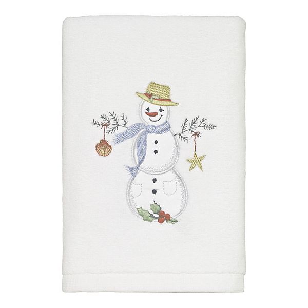 Avanti Coastal Snowman Hand Towel