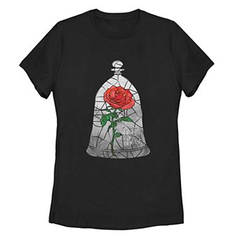 Disney's Beauty and the Beast Juniors' Glass Rose Tee
