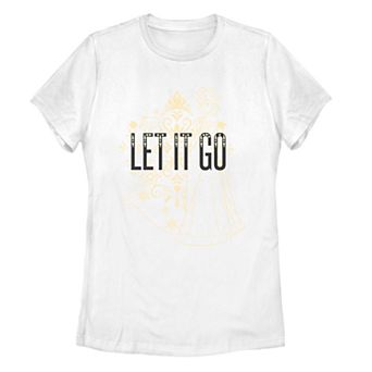 Juniors' Frozen Elsa Let It Go Line Portrait Tee