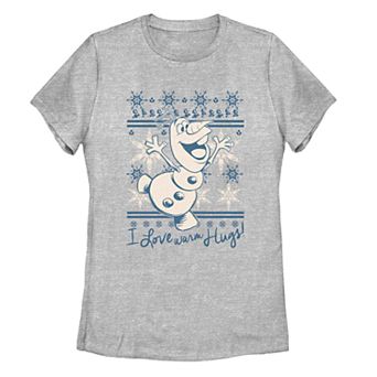 Juniors' Frozen Olaf Quote Portrait Tee