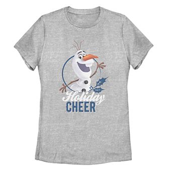 Juniors' Frozen Olaf Holiday Cheer Tee