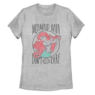 Juniors' Disney's The Little Mermaid Ariel Mermaid Hair Don't Care Tee