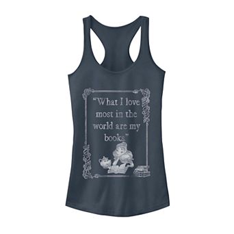 Juniors' Disney's Beauty And The Beast Belle Book Lover Tank Top