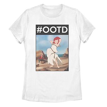 Juniors' Disney's The Little Mermaid Ariel #OOTD Poster Tee
