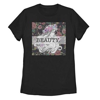 Juniors' Disney's Sleeping Beauty Aurora Floral Poster Tee