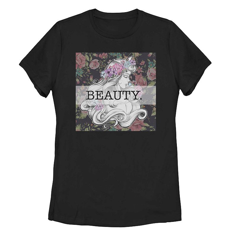 Juniors' Disney's Sleeping Beauty Aurora Floral Poster Tee, Girl's,