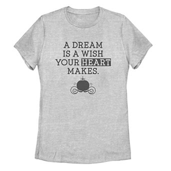 Juniors' Disney's Cinderella A Dream Is A Wish Tee