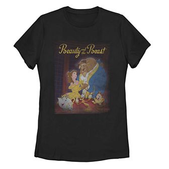 Juniors' Disney's Beauty And The Beast Vintage Poster Tee