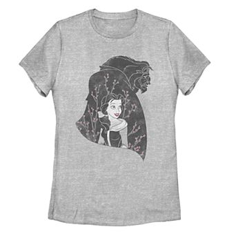 Juniors' Disney's Beauty And The Beast Silhouette Tee