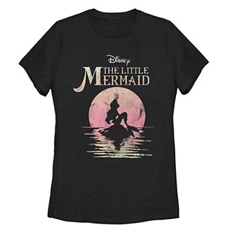 Juniors' Disney's The Little Mermaid Moon Night Portrait Tee