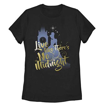 Juniors' Disney's Cinderella Live Like There's No Midnight Tee