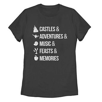 Disney Juniors' Castles & Adventures & Music & Feasts & Memories Tee
