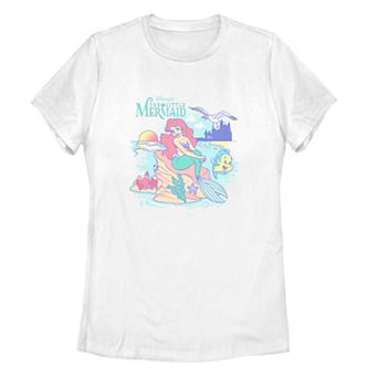 Disney's The Little Mermaid Juniors' Cartoon Poster Tee