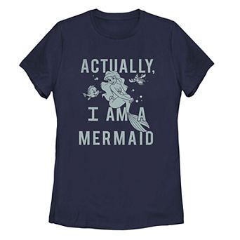 Disney's The Little Mermaid Juniors' Actually I Am A Mermaid Tee