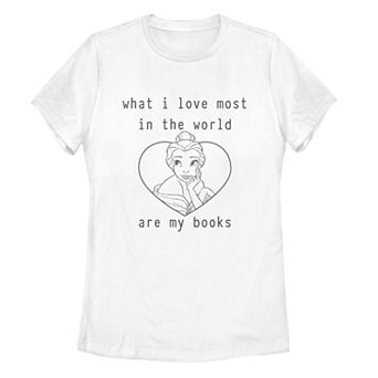 Disney's Beauty and The Beast Belle Juniors' I Love Books Tee