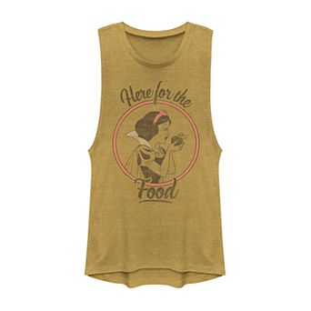 Juniors' Disney Snow White Here For The Food Muscle Tank Top