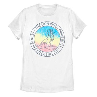 Juniors' Disney's Lion King Rainbow Destined For Greatness Tee